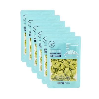 Gluten-Free Tortelloni, Spinach and Cheese Filled Fresh Pasta, Cooks in Just 3 Minutes by Taste Republic, Frozen, 9oz (6 pack)