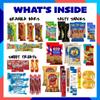 Student Encouragement - Men's Hearty Snack Box (50 Piece Variety Gift Basket Care Package) Jerky, Nuts, Chips, Pretzels & More - My College Crate view 2