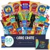 Men's Encouragement Hearty Snack Box (50 Piece Variety Gift Basket Care Package) Jerky, Nuts, Chips, Pretzels & More - The Care Crate Co. view 1