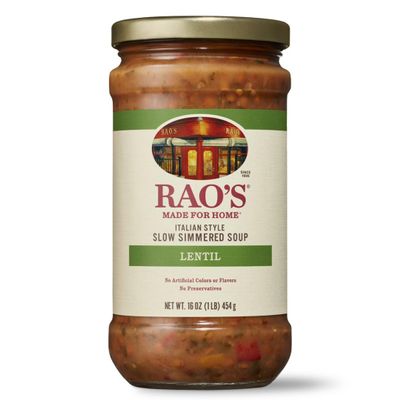 Rao's Made for Home Italian Lentil Soup, 16oz, Traditional Italian Heat and Serve Soup, Made with Premium Quality Vegetables