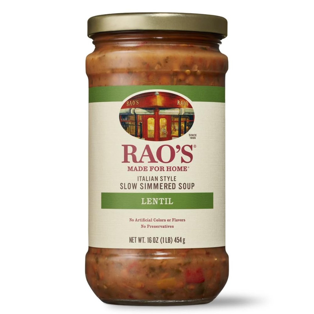 Rao's Made for Home Italian Lentil Soup, 16oz, Traditional Italian Heat and Serve Soup, Made with Premium Quality Vegetables