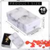 Thenshop 48 Pcs Jewelry Gift Boxes Bulk Small Jewelry Packaging Box for Bracelet Necklace Ring Earring Mini Marble Cardboard Box for Business Wedding Birthday Mother Gift Wrapping view 2