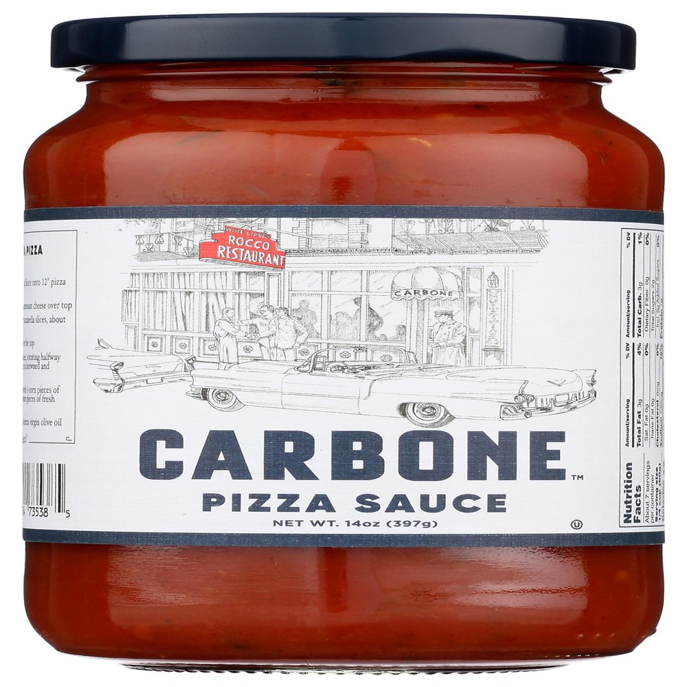 Carbone Pizza Sauce | Pizza Sauce Made with Fresh & All-Natural Ingredients | Non GMO, Vegan, Gluten Free, Low Carb Pizza Sauce, 24 Fl Oz (Pack of 2)