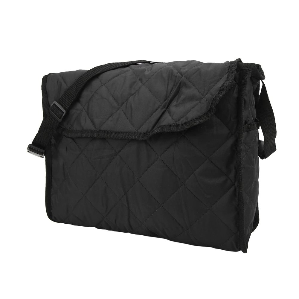 14.57x5.91x11.42in Wheelchair Backpack Bag Quilted Cotton Material Wheelchair Hanging Storage Bag Wheelchair Bags To Hang on Back Suitable for Storing Mobile Phone, Key, Notebook(Black)