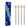 BLUEOWLSHIELD Coral Bamboo Toothbrushes - Soft - 100% Plant-Based Bamboo-Fiber Composite, Durable & Splinter Free, Fine BPA Free Bristles, 4 Individually Packaged Brushes - Adult, Teen, Children view 1