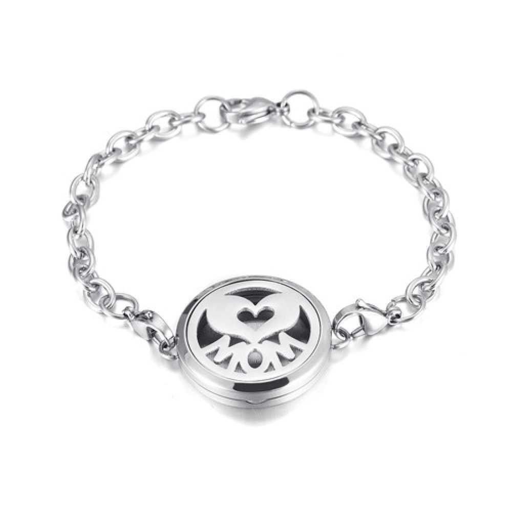 BIAIHQIE Butterfly Diffuser Locket Bracelet Essential Oil Diffuser Women Jewelry Link Chain Free Pads