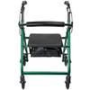 SURGIMAC Rollator Walkers for Seniors Rollator Walker with Seat & Back Support 4 Wheel Walker with Seat & Brakes 6 Wheels Rolling Walker Lightweight Folding Walkers Mobility Aids & Equipment (Green) view 2