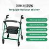 SURGIMAC Rollator Walkers for Seniors Rollator Walker with Seat & Back Support 4 Wheel Walker with Seat & Brakes 6 Wheels Rolling Walker Lightweight Folding Walkers Mobility Aids & Equipment (Green) view 4