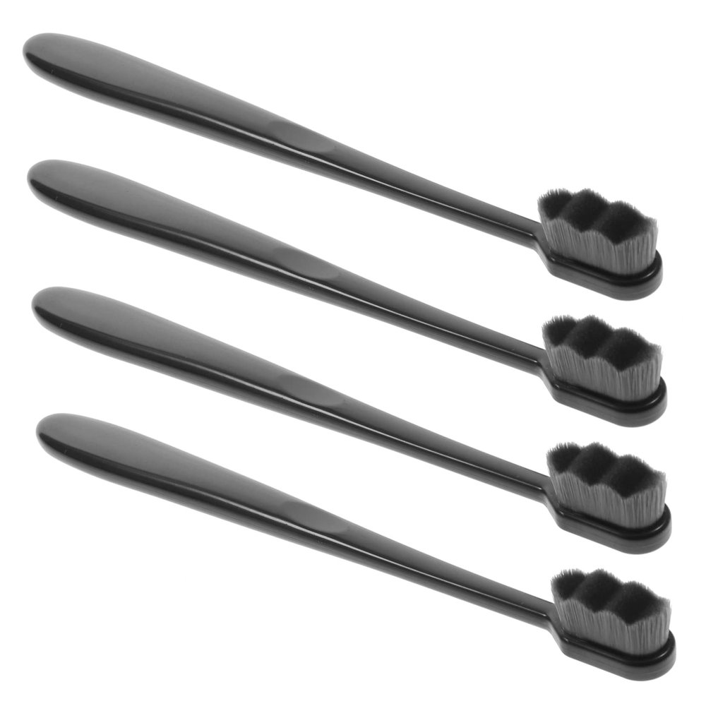 GLEAVI 4pcs Soft Toothbrush Kids Toothbrush Tooth Brush for Kids Soft Bristle Adult Travel ES Bristle Camping ES Small