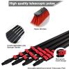 GIZMIT Water Fed Pole Kit, Window Cleaning Pole with Scraper 3.6M 5.4M 6M 7.2M 9M 12M Water Fed Telescopic Brush, Extendable Cleaner Conservatory Roof for Photovoltaic Panel Cleaning,12FT/3.6M view 4