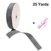 Buffalo Black Gingham 5/8" Picnic Ribbon - 25Yd Roll, Woven Edge Polyester Ribbon for Crafts, Hair Accessories & Gift Wrapping view 3