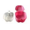 ShanLily Denture Box Denture Case Denture Cup With Strainer Denture Bath Box False Teeth Storage Box Pink Apple Shape view 1