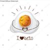 HardPress Wall Art Poster Print of Color Illustration with The Inscription I Love Keto. Funny Egg Character. Cute Face, Cartoon Character Emotions. Design for Keto Diet. Logo for Keto Nutrition. view 2