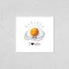 HardPress Wall Art Poster Print of Color Illustration with The Inscription I Love Keto. Funny Egg Character. Cute Face, Cartoon Character Emotions. Design for Keto Diet. Logo for Keto Nutrition. view 1