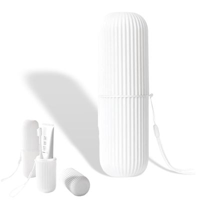Cyrank Toothbrush Travel Case, Travel Toothbrush Holder, White, 7.7*2.4in