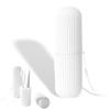 Cyrank Toothbrush Travel Case, Travel Toothbrush Holder, White, 7.7*2.4in view 1