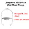 Replacement CPAP Headgear with Arms for DreamWear, Headgear with Arms Compatible with DreamWear, LALASTAR CPAP Nasal Mask Strap for CPAP Machine (Headband & Arms ONLY) view 2