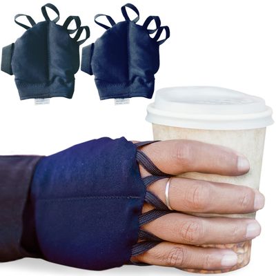 HandiThings Hand Weights - 1 Pair Weighted Pouch for Improved Hand & Wrist Mobility Compression Jersey Fabric Reduce Hand Tremors & Provide Proprioceptive Input Perfect Physical Therapy Equipment