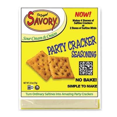 The Savory Party Cracker Seasoning No Bake, Sour Cream & Onion, 1.4 Ounce (Pack of 1)