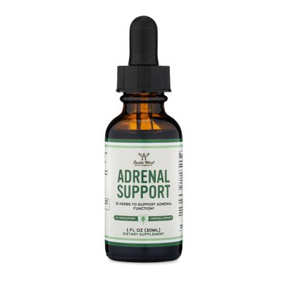 Adrenal Support Supplements (Liquid Drops) - 10 Organic Adaptogens for Adrenal Fatigue (One Month Supply) Cortisol Manager for Stress Relief (10 Apoptogenic Herbs for Adrenal Health) by Double Wood