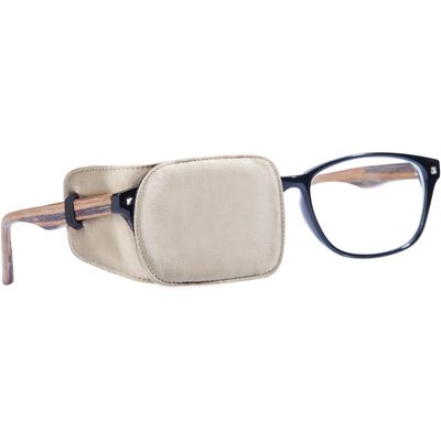 Astropic Silk Eye Patch for Adults Kids Glasses to Cover Either Eye (Medium, Khaki)