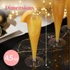 Prestee Set of 200 Plastic Champagne Flutes - Clear Champagne Glasses for Parties, Weddings, Events - 4.5 oz Disposable Drinkware - Elegant Stemware for Toasts Cocktails Mimosas view 3