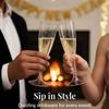 Prestee Set of 200 Plastic Champagne Flutes - Clear Champagne Glasses for Parties, Weddings, Events - 4.5 oz Disposable Drinkware - Elegant Stemware for Toasts Cocktails Mimosas view 4