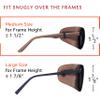 Astropic Silk Eye Patch for Adults Kids Glasses to Cover Either Eye (Medium, Brown) view 2