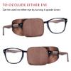 Astropic Silk Eye Patch for Adults Kids Glasses to Cover Either Eye (Medium, Brown) view 4