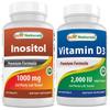 Best Naturals Inositol 1000mg & Vitamin D3 2000 IU view 1