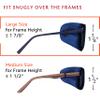 Astropic Large Silk Eye Patch for Adults Kids Big Glasses to Cover Either Eye (Large, Navy Blue) view 2