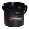 SHURHOLD 3.5 Gallon Heavy-Duty World's Best Rope Handle Molded Plastic Bucket, for Boats, Cleaning, Fishing, Storage, and Refuse - Black view 1
