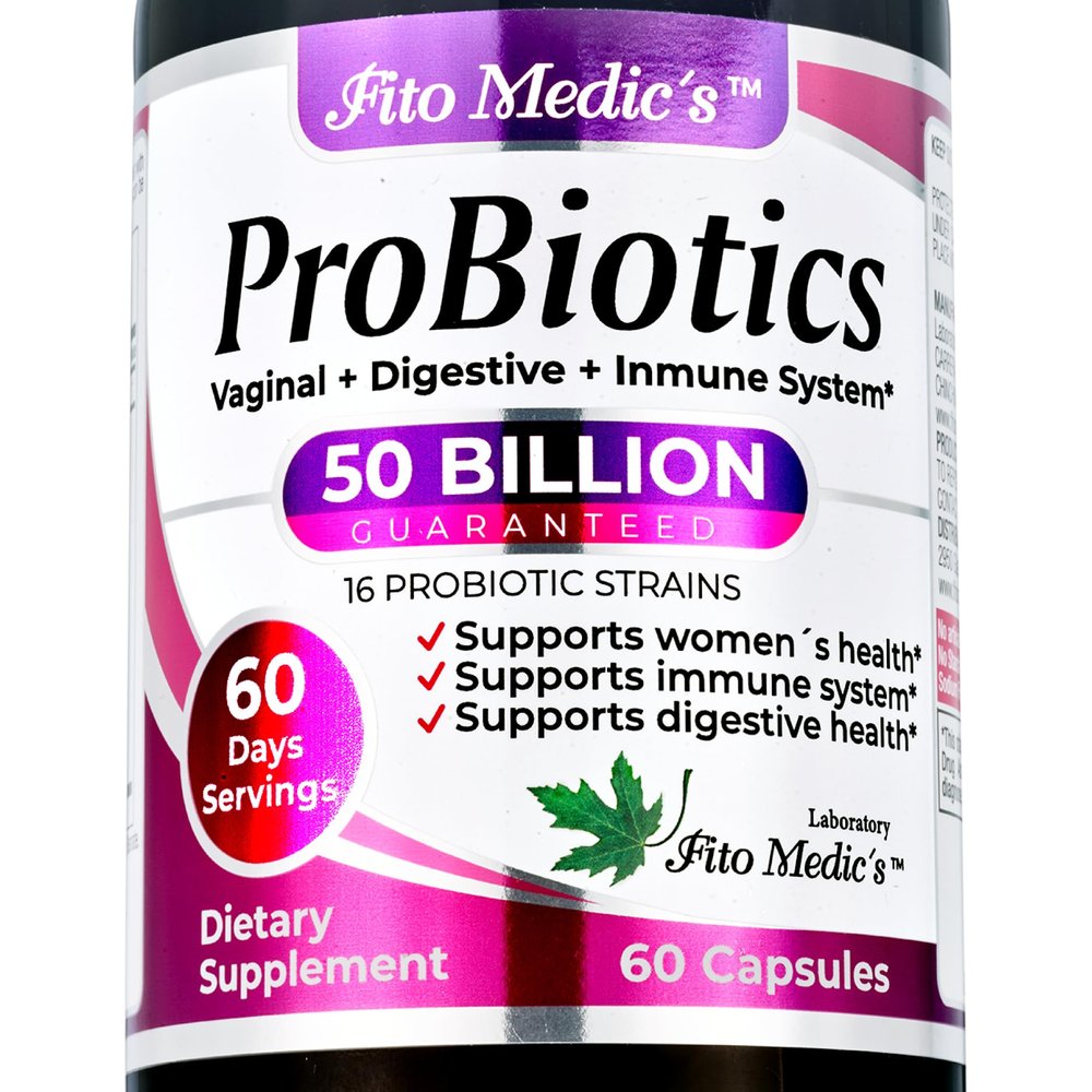 FITO MEDIC'S Lab - Probiotics for Women - 50 Billion CFU of- probiotics- 60 Days Servings s -probiotics for Digestive Health- 16 - probiotic - Blend. Promotes Digestive Balance.