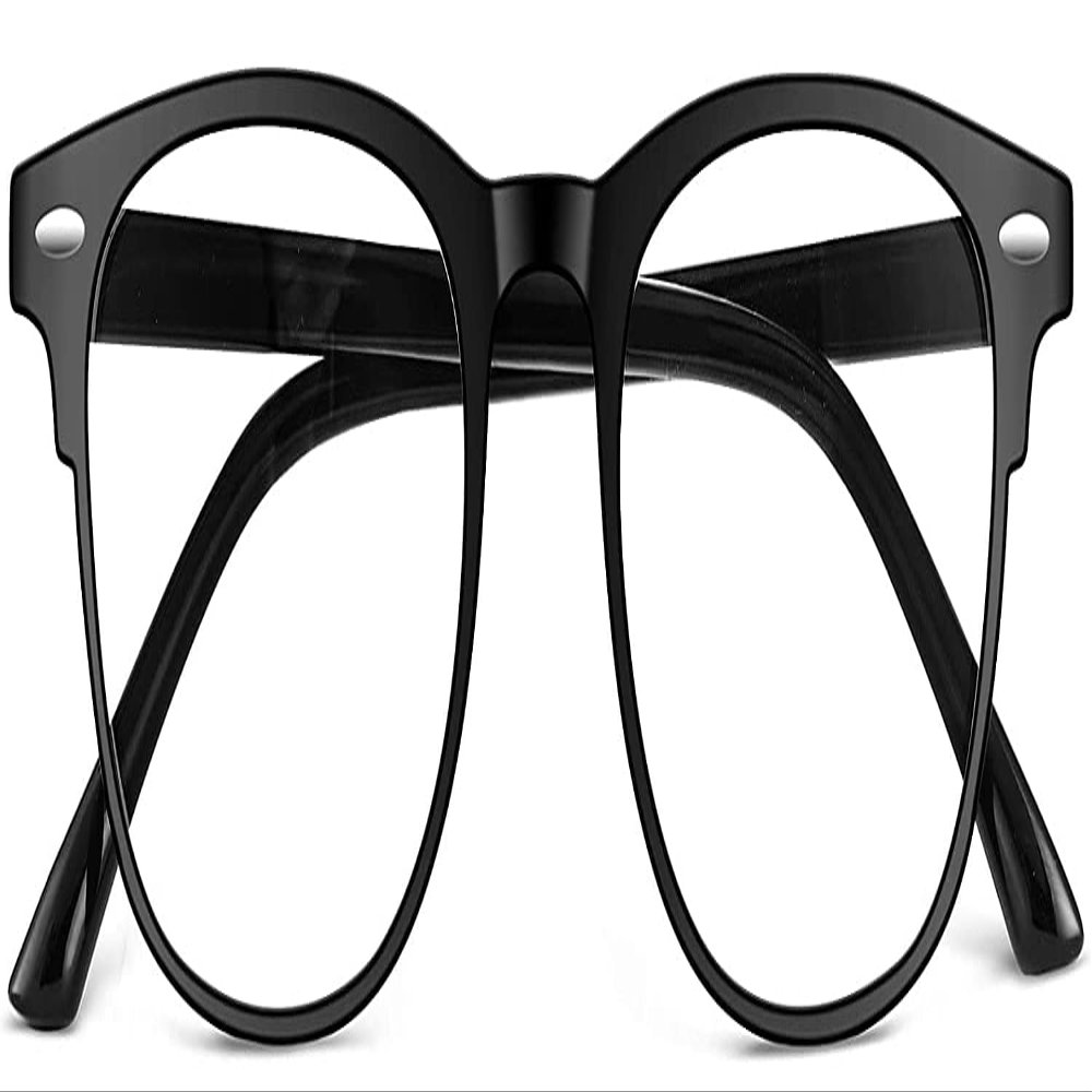 Blue Light Blocking Glasses, Computer Reading/Gaming/TV/Phones Glasses for Women Men, Anti Eyestrain & UV Glare Black