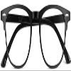 Blue Light Blocking Glasses, Computer Reading/Gaming/TV/Phones Glasses for Women Men, Anti Eyestrain & UV Glare Black view 1