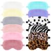 12 Pcs Plush Eye Mask Soft Sleeping Blindfold Eye Mask Furry Comfortable Sleep Eyes Cover for Women Sleepover view 1