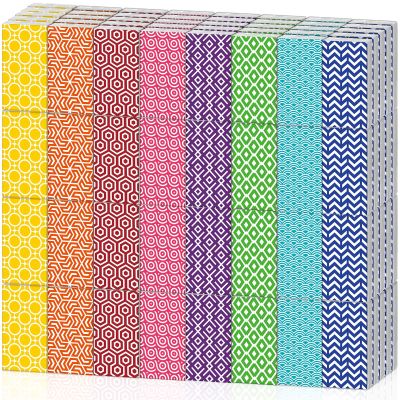 160 Counts Pocket Sized Facial Tissues Travel Tissues 3 Ply Small Portable White Facial Tissue with Geometric Print Designed Package