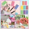 160 Counts Pocket Sized Facial Tissues Travel Tissues 3 Ply Small Portable White Facial Tissue with Geometric Print Designed Package view 3