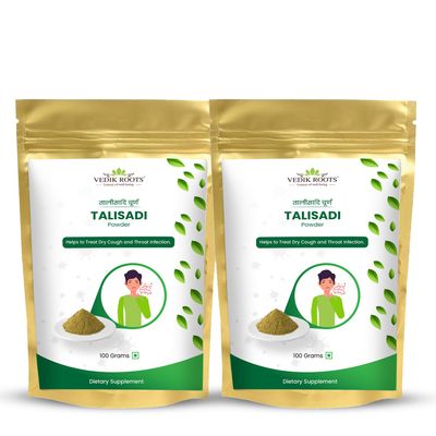 VEDIKROOTS Talisadi Powder - an Ayurvedic Secret to Manage Dry Cough and Cold | Suitable for All Ages (100 GM) (Pack of 2)