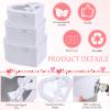 3 Sets Valentines Heart Shaped Boxes for Flowers Mother's Day Gift Packaging with Transparent Window Lids for Luxury Flower Arrangements Flower Box Gift Wrap Boxes for Wedding Birthday(White) view 3