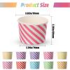 500 Pcs Paper Ice Cream Cups, 8 oz Disposable Dessert Sundae Bowls Frozen Yogurt Twill Snack Soup Hot Cold Food Paper Cups for New Year, Birthday, Wedding, Baby Shower, Party Supplies, Multicolor view 2