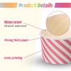 500 Pcs Paper Ice Cream Cups, 8 oz Disposable Dessert Sundae Bowls Frozen Yogurt Twill Snack Soup Hot Cold Food Paper Cups for New Year, Birthday, Wedding, Baby Shower, Party Supplies, Multicolor view 3