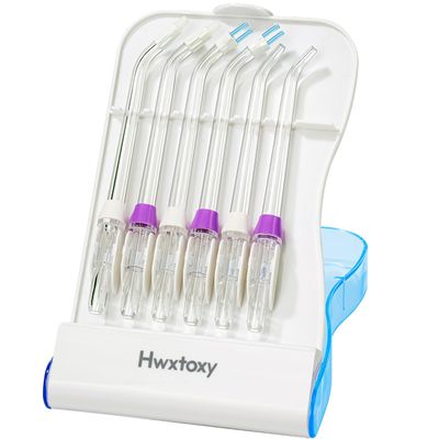 Hwxtoxy Replacement Tips for Waterpik Water Flosser Waterpik' Replacement Parts, Storage Case & AquaFlosser 6 Tips (6 Tips Combo)