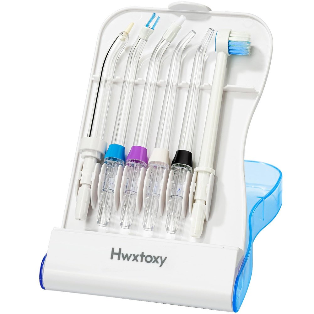 Hwxtoxy Waterpik Replacement Picks Replacement Tips for Waterpik Water Flosser, Waterpik Replacement Heads, Storage Case & AquaFlosser 6 Tips (Aquaflosser 6 Tips)