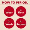 The Period Company High Waist Absorbent Period Underwear for Women Medium Flow  Reusable, Super-Absorbent, Leak Resistant Period Panties  Ultra Soft Microfiber with Organic Cotton Gusset  Black, L view 2