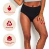 The Period Company High Waist Absorbent Period Underwear for Women Medium Flow  Reusable, Super-Absorbent, Leak Resistant Period Panties  Ultra Soft Microfiber with Organic Cotton Gusset  Black, L view 3