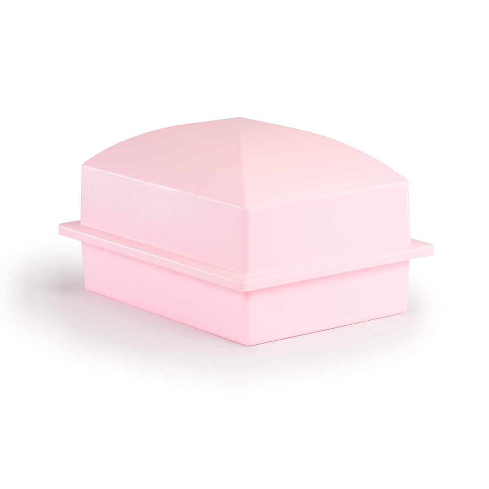 Crowne Vault Compact Urn Vault for Underground Burial | Fortified Urn Vaults to Hold Small Cremation Urns of Adult Ashes for Cemetery and Ground Burials | Made in The USA (Coronet, Pink)