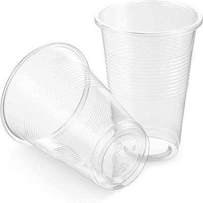 Nicole Fantini Plastic Medium Weight 7 Oz Disposable Clear Plastic Drinking Cups for all Occasions to Serve all kind of Beverages: 100CT/PK| 1000CT