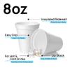 Shop Square 8 Oz Disposable Foam Cups (100 Pack), White Foam Insulates Hot & Cold Beverages, Made in the USA, To-Go Cups - for Coffee, Tea, Hot Cocoa, Soup, Broth, Smoothie, Soda, Juice view 2