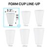 Shop Square 8 Oz Disposable Foam Cups (100 Pack), White Foam Insulates Hot & Cold Beverages, Made in the USA, To-Go Cups - for Coffee, Tea, Hot Cocoa, Soup, Broth, Smoothie, Soda, Juice view 3